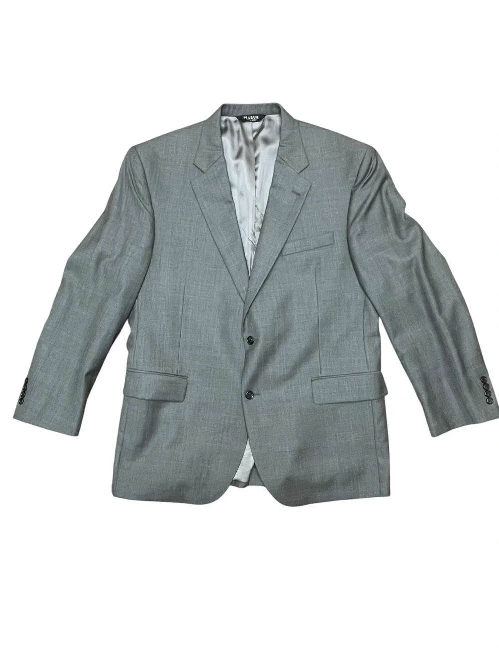 Jos A. Bank Signature Gray Glen Plaid Wool Silk Sport Coat 44R